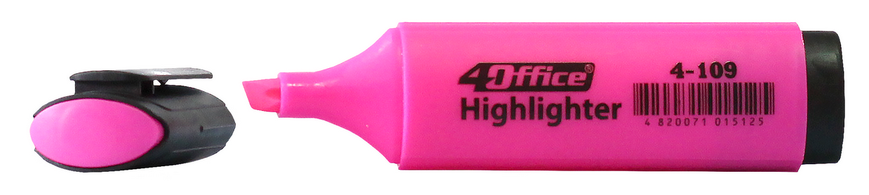 Маркер 4OFFICE текстовий (4-109), рожевий